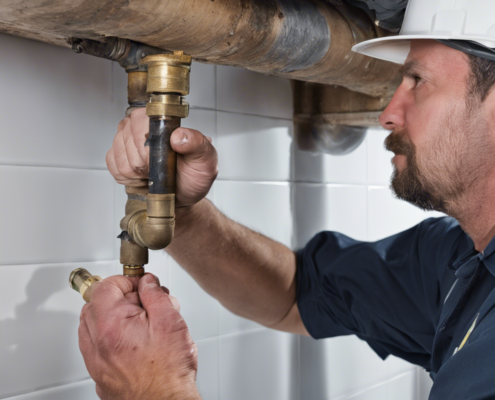 791366 An installer who unclogs a pipe cartoon images xl 1024 v1 0